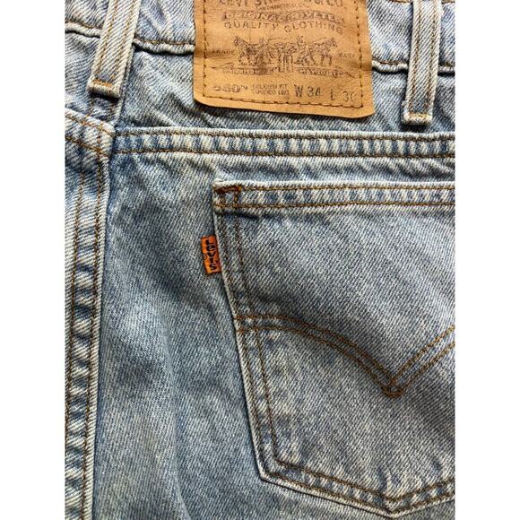 Vintage Levi’s 550 Jeans‎ Men’s Size 34x30 Tapered Leg Relaxed Fit Orange Tab - Picture 9 of 11